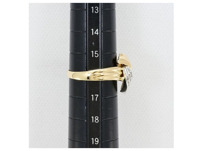 Autre Marque 18K Gelbgold und Platin Diamant Ring Golden - Ansicht 8