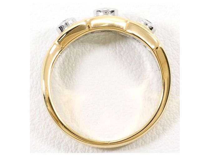 Autre Marque Anello a fascia in platino PT900 e oro giallo 18K D'oro - vista 3