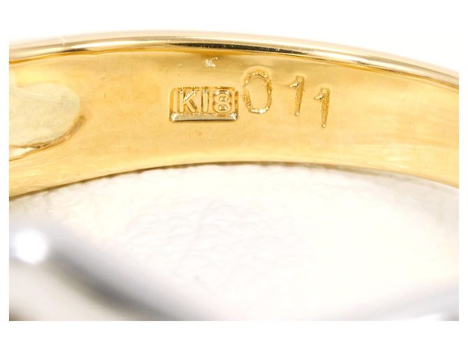 Autre Marque Anello a fascia in platino PT900 e oro giallo 18K D'oro - vista 5