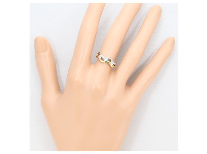 Autre Marque Anello a fascia in platino PT900 e oro giallo 18K D'oro - vista 7
