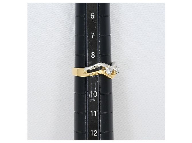 Autre Marque Anello a fascia in platino PT900 e oro giallo 18K D'oro - vista 8