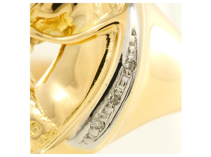 Autre Marque PT900 Platin- und 18K Gelbgold-Ring mit Diamant Golden - Ansicht 2