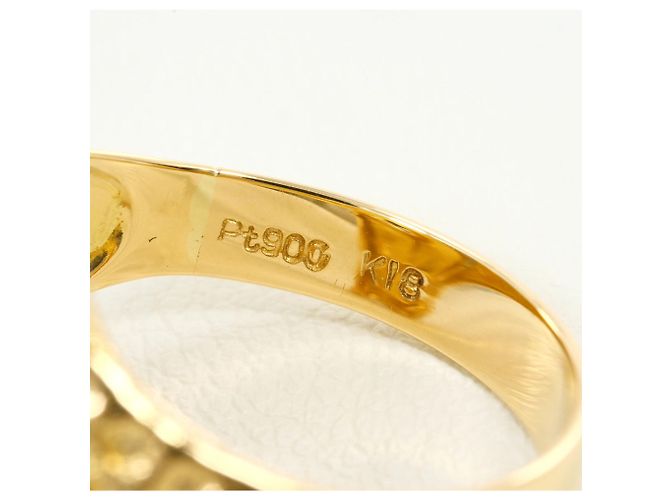 Autre Marque PT900 Platin- und 18K Gelbgold-Ring mit Diamant Golden - Ansicht 5