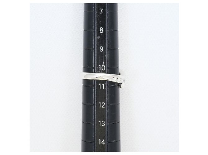 Autre Marque Bague anneau en or blanc 18K avec diamant Doré - vue 8