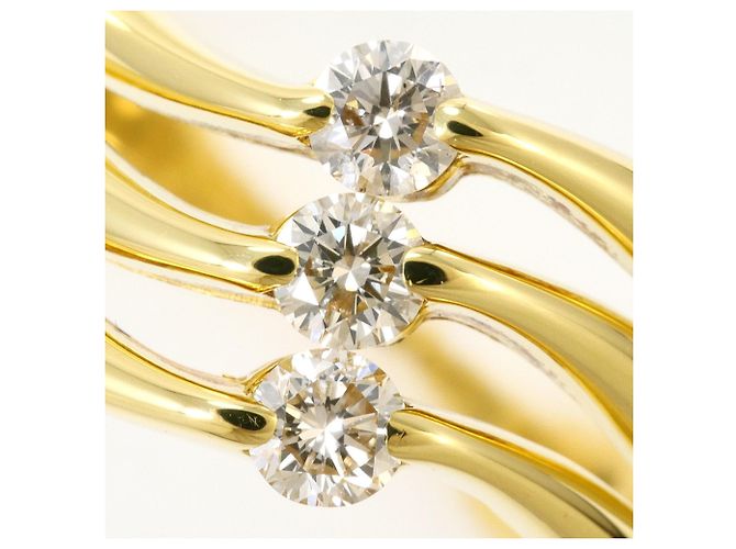 Autre Marque 18K Gelbgold-Ring mit Diamant Golden - Ansicht 2
