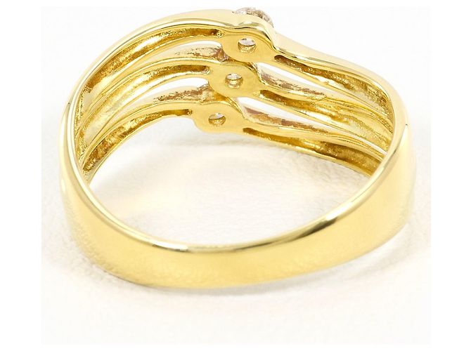 Autre Marque 18K Gelbgold-Ring mit Diamant Golden - Ansicht 4