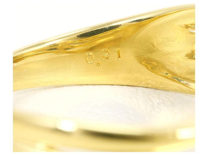 Autre Marque 18K Gelbgold-Ring mit Diamant Golden - Ansicht 6