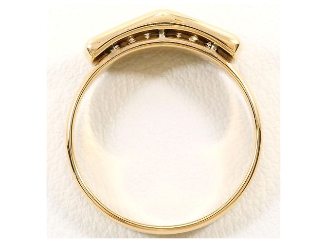 Autre Marque 18K Gelbgold-Ring mit Diamant Golden - Ansicht 3