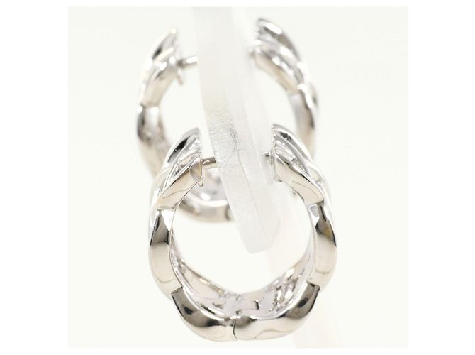 Autre Marque Orecchini a cerchio in oro bianco 18K e diamanti D'oro - vista 3