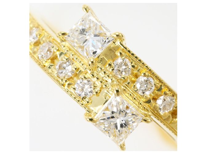 Autre Marque 18K Gelbgold-Ring mit Diamant Golden - Ansicht 2