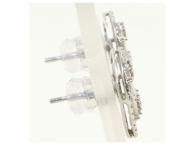 Autre Marque Orecchini a lobo in oro bianco 18K con diamanti D'oro - vista 3