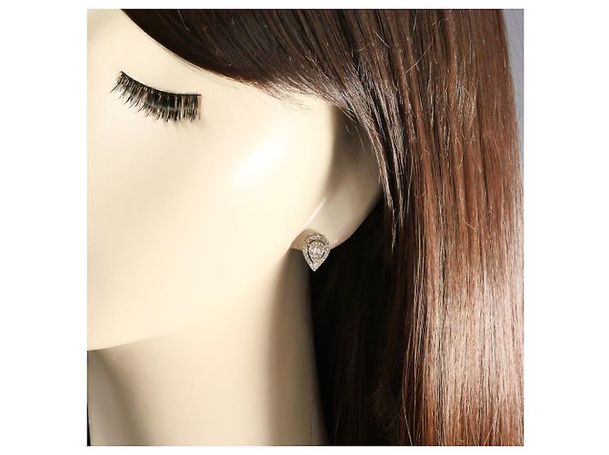 Autre Marque Orecchini a lobo in oro bianco 18K con diamanti D'oro - vista 6