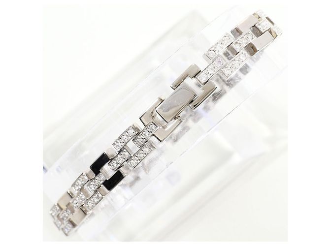 Autre Marque Bracciale con charm in oro bianco 18K con diamante D'oro - vista 3