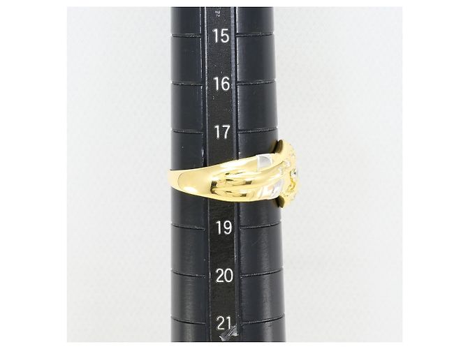 Autre Marque 18K Gold- und Platinring mit Diamant Golden - Ansicht 8