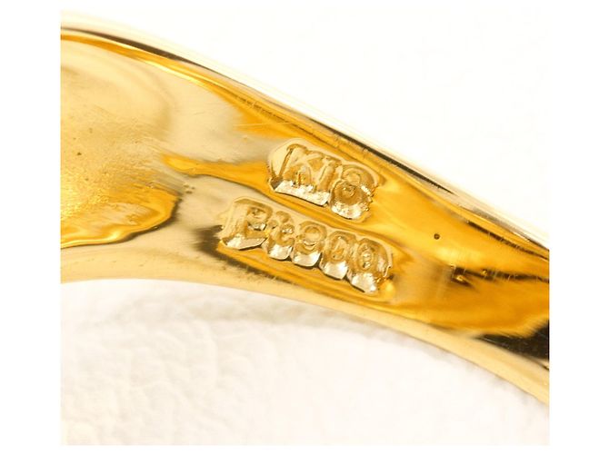 Autre Marque 18K Gelbgold- und Platinring Golden - Ansicht 5