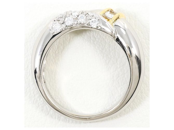 Autre Marque Ring aus Platin und Gelbgold mit Diamant Golden - vista 2