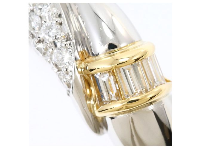 Autre Marque Ring aus Platin und Gelbgold mit Diamant Golden - vista 3