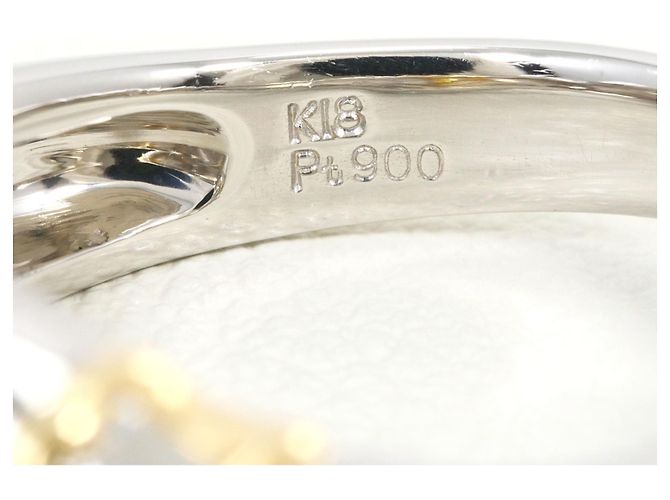 Autre Marque Ring aus Platin und Gelbgold mit Diamant Golden - vista 5