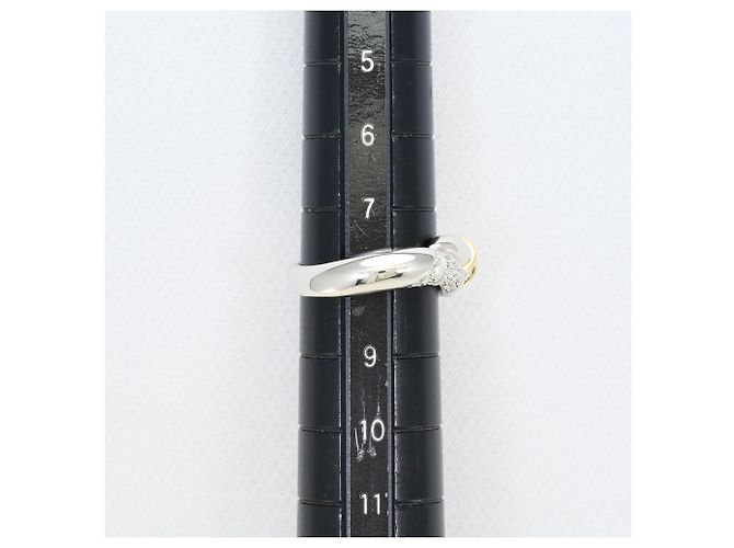Autre Marque Ring aus Platin und Gelbgold mit Diamant Golden - vista 8