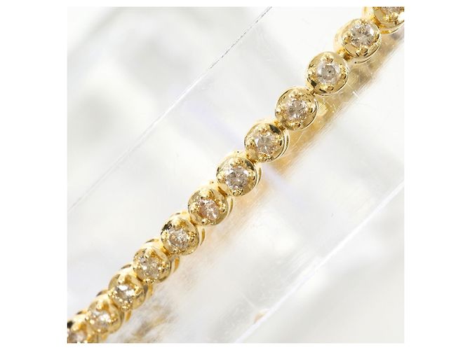 Autre Marque Bracciale con charm in oro giallo 18K con diamante D'oro - vista 2