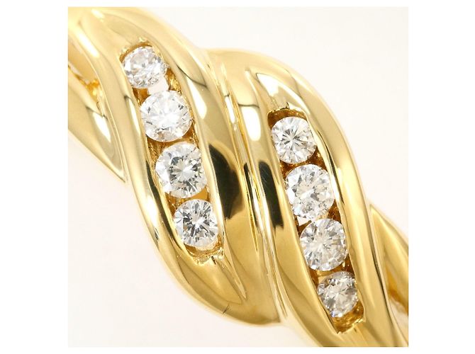 Autre Marque Anel de banda em ouro amarelo 18K com diamante Dourado - vista 2