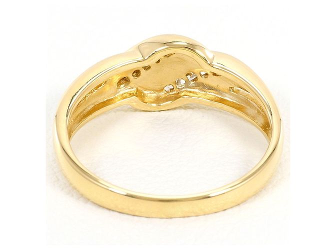 Autre Marque Anel de banda em ouro amarelo 18K com diamante Dourado - vista 4
