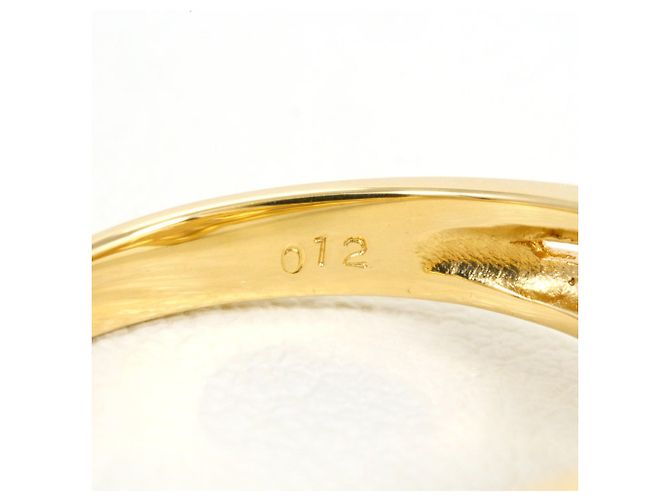 Autre Marque Anel de banda em ouro amarelo 18K com diamante Dourado - vista 6