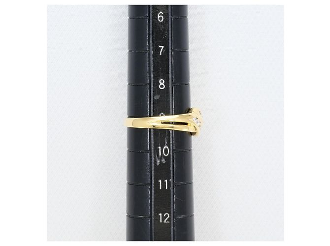 Autre Marque Anel de banda em ouro amarelo 18K com diamante Dourado - vista 8