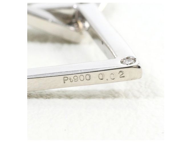 Autre Marque Platin-Halskette mit Diamant - Ansicht 4