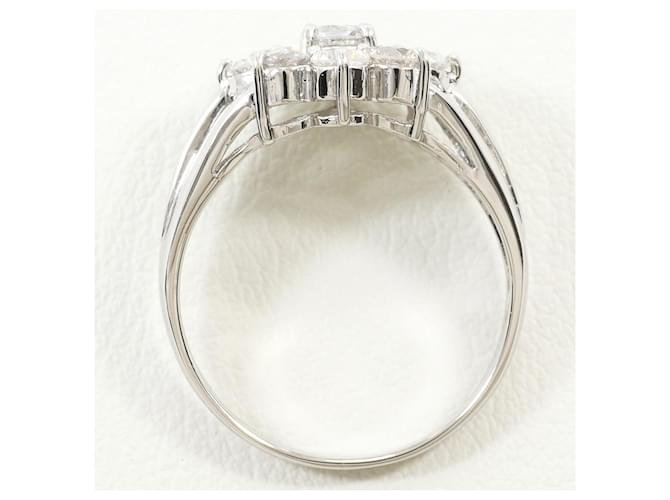 Autre Marque Platinring mit Diamant - Ansicht 3