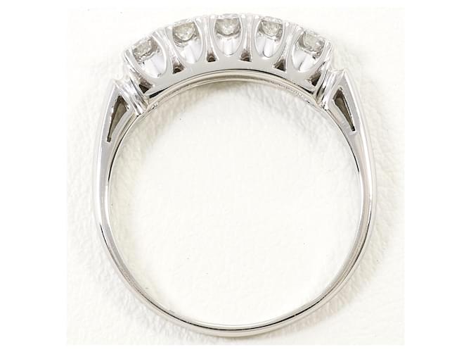 Autre Marque Platinring mit Diamant - Ansicht 3