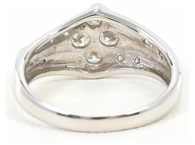 Autre Marque Platinring mit Diamant - Ansicht 4