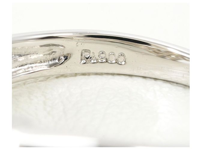 Autre Marque Anel de banda em platina PT900 com diamante - vista 5