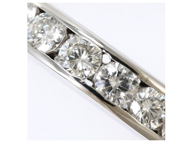 Autre Marque Anello a fascia in platino e diamanti - vista 2