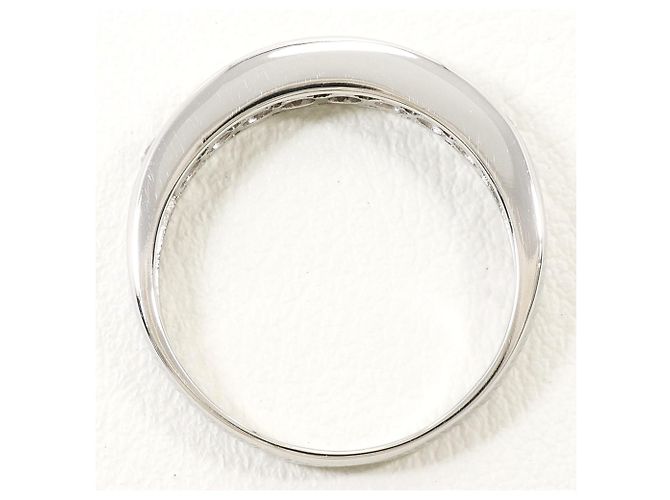 Autre Marque Anello a fascia in platino e diamanti - vista 3