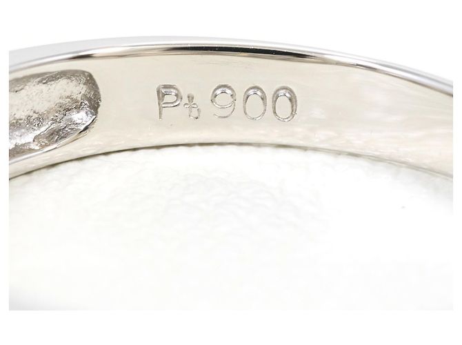 Autre Marque Anello a fascia in platino e diamanti - vista 5
