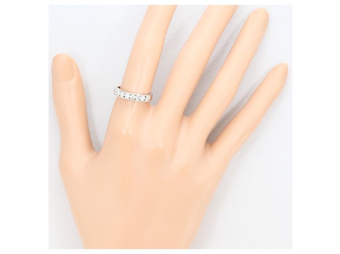 Autre Marque Anello a fascia in platino e diamanti - vista 7