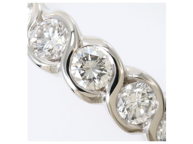 Autre Marque Anello a fascia in platino e diamanti - vista 2