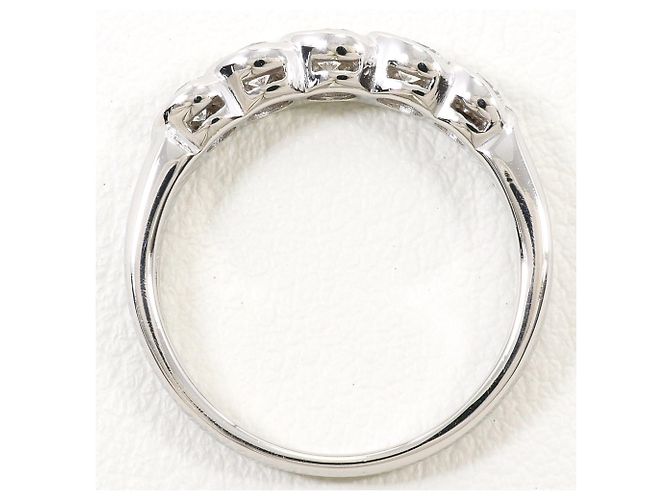 Autre Marque Anello a fascia in platino e diamanti - vista 3