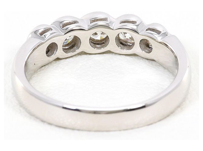 Autre Marque Anello a fascia in platino e diamanti - vista 4