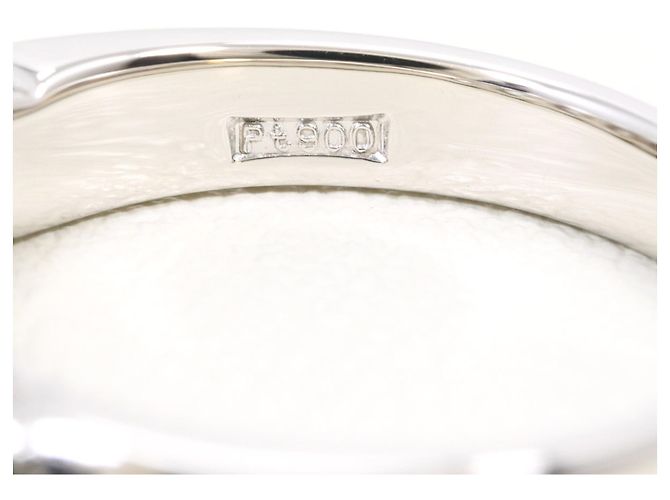 Autre Marque Anello a fascia in platino e diamanti - vista 5
