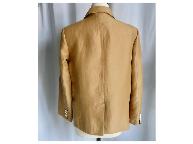 Autre Marque MOMONI Leinenjacke Ocker Beige - Ansicht 2