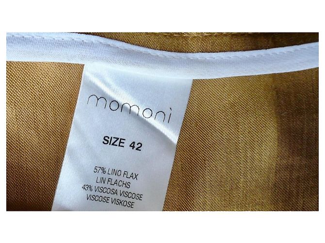 Autre Marque MOMONI Leinenjacke Ocker Beige - Ansicht 5