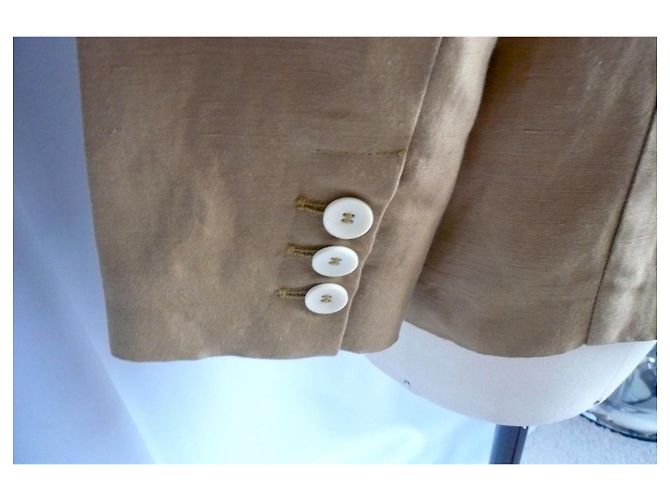 Autre Marque MOMONI Leinenjacke Ocker Beige - Ansicht 7
