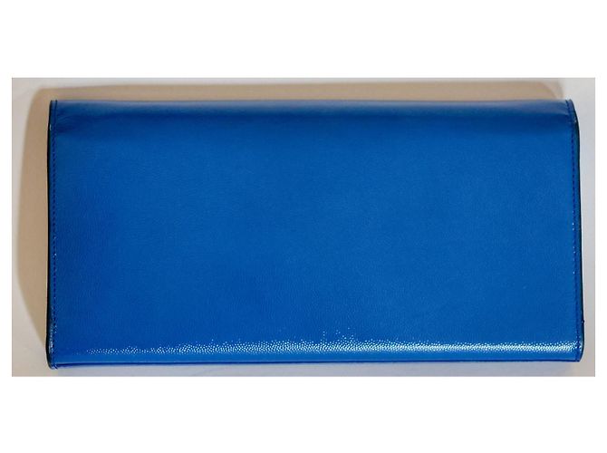 Saint Laurent Cassandre YSL in vernice blu reale - vista 3