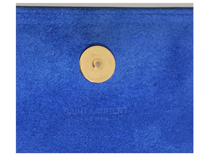 Saint Laurent Cassandre YSL in vernice blu reale - vista 7