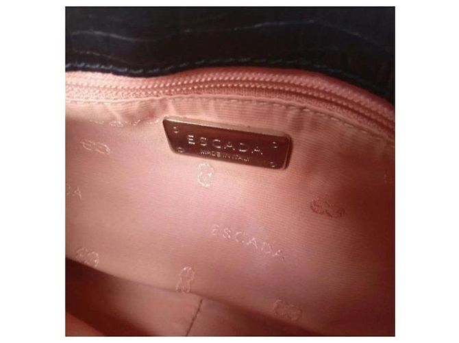Escada Borsa a tracolla in pelle blu navy stampa coccodrillo Nero - vista 3
