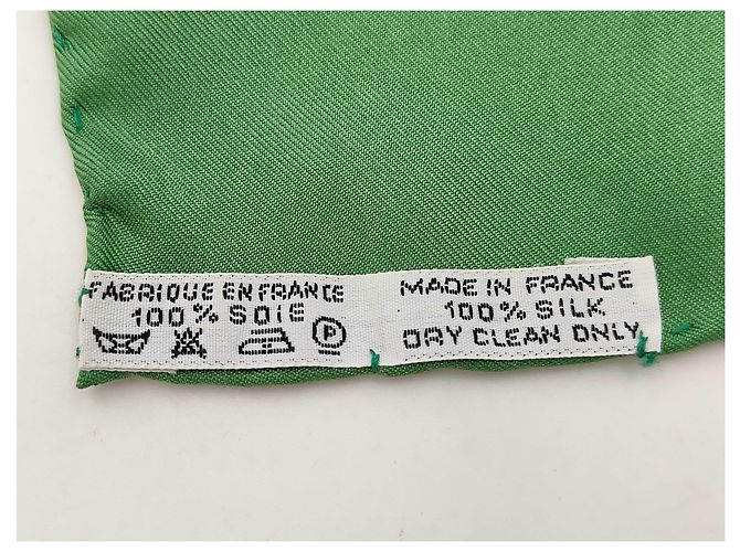 Hermès Hermes Carré 90 Seta multicolore 90 x 90 Verde - vista 5