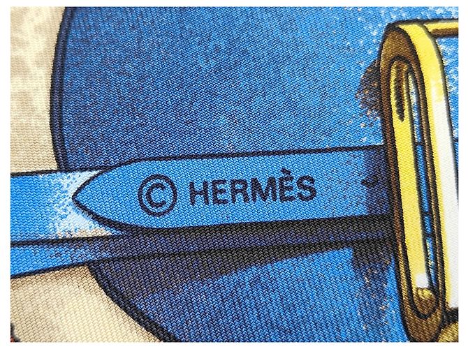 Hermès Hermes Carré 90 Seta multicolore 90 x 90 Verde - vista 6