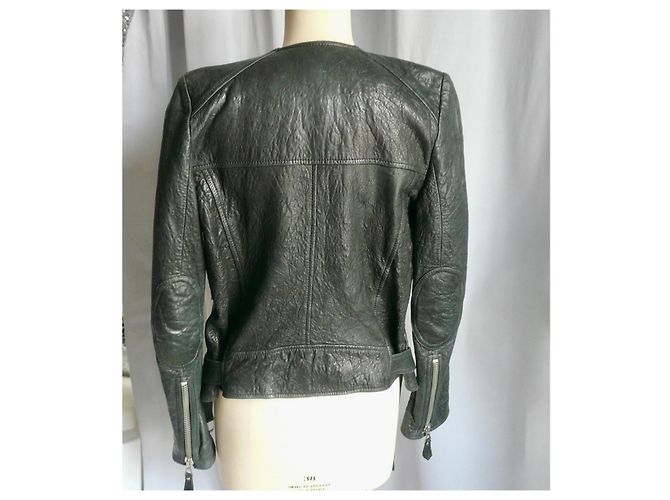 Isabel Marant Bubble Lederjacke aus Lammleder schwarz T36 - Ansicht 3